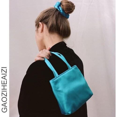 2021 summer simple satin fashion retro shopping Hand bag cute one-shoulder underarm bag