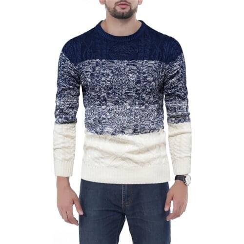 2021 New Autumn Winter Mens Wool Pullover O-neck Long Sleeve Thick Warm Casual Stretchy Fashion Male Sweater