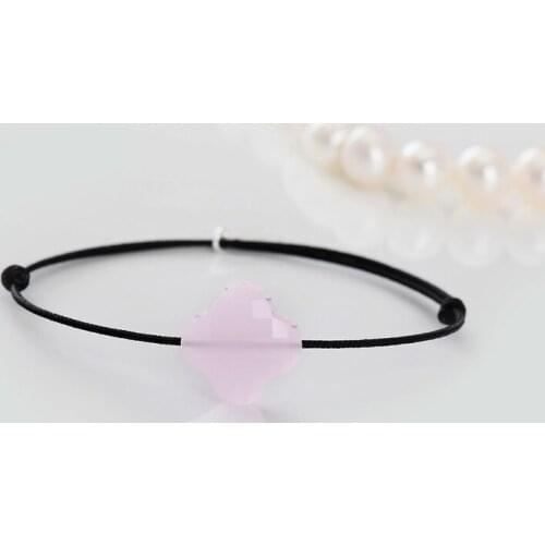 2021 Factory Limited Brand Crystal Adjustable flexible GoldFish Rope Four Leaf Clover Colorful Crystal Bracelet For Holiday Gift