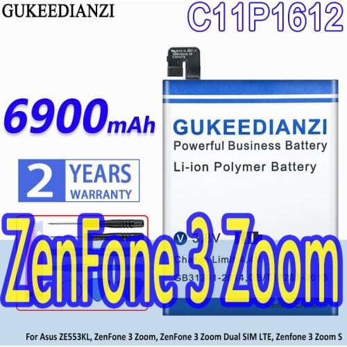 Highly GUKEEDIANZI Battery C11P1612 6900mAh For Asus ZE553KL, ZenFone 3 Zoom, ZenFone3 Zoom Dual SIM LTE, Zenfone 3 Zoom S