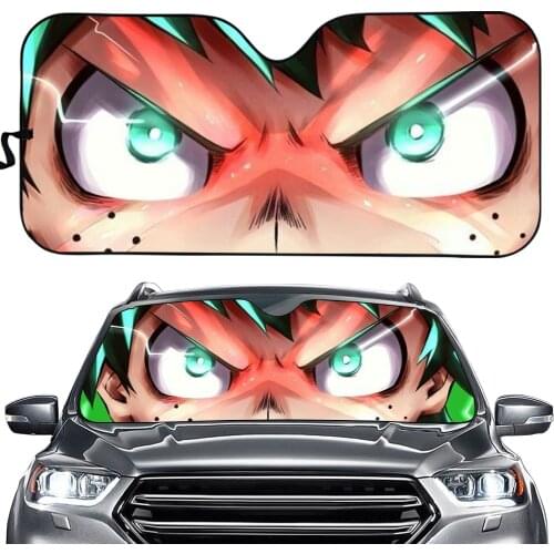 Anime Cartoon Character Eyes Print Car Sun Shade Windshield Set of 2 Sunshade for Car Windshield UV Sun Car Sunshade 2021