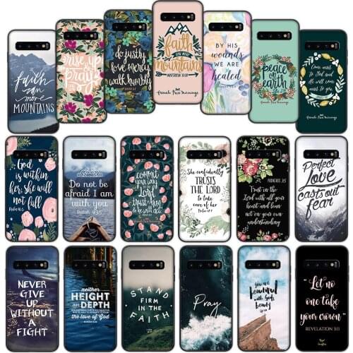Bible verse Jesus Christ Soft Cover Case for Samsung Galaxy Note 10 20 Ultra S10 Plus S10e Lite
