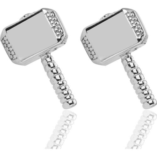 C-MAN Luxury shirt Silvery hammer metal cufflink for mens Brand cuff buttons cuff links High Quality abotoaduras Jewelry