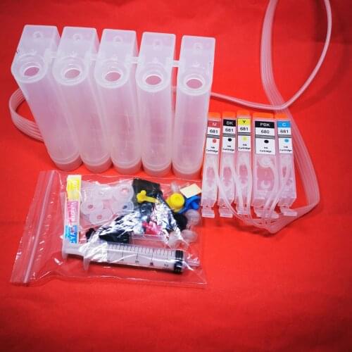 YOTAT 5color PGI-680XL CLI-681XL PGI-680 CISS Ink Cartridge for Canon PIXMA TS706/TR7560/TR8560/TS6160/TS6260/TS8160/TS8260