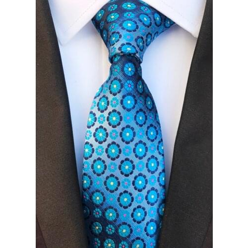 8cm Designers Men Woven Ties Fashion Dots Floral Necktie for Party Wedding