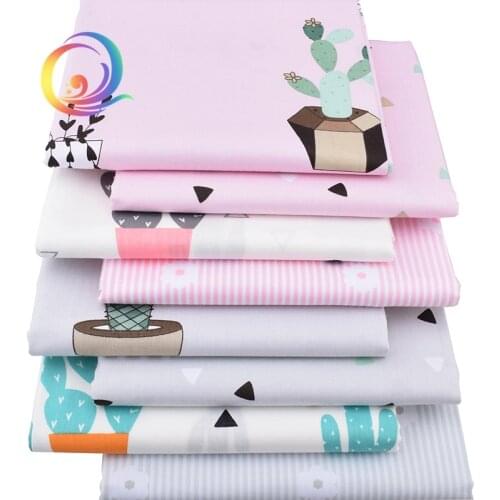 Haisen,8pcs/lot,Twill Cotton Fabric,Patchwork Cartoon Tissue Cloth,DIY Sewing Quilting Fat Quarters Material For Baby&Children