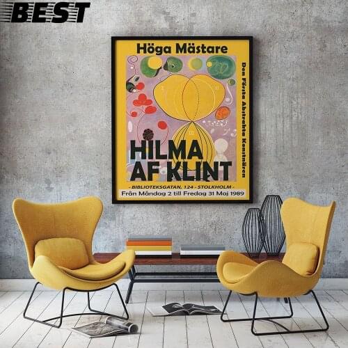 Hilma af Klint Museum Exhibition Posters and Prints Swedish Abstract Female Painter Artwork Canvas Painting Wall Pictures Decor