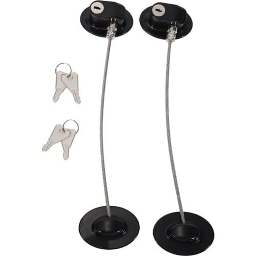 2 Pieces Refrigerator Door Lock Strong Adhesive Freezer Door Lock File Drawer Lock Child Safety Cupboard Lock with Key