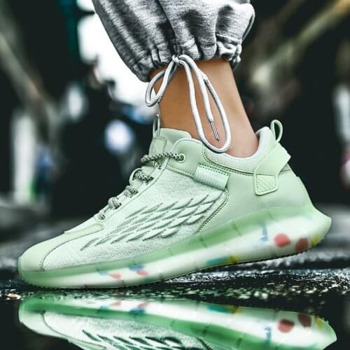 Running Shoes Men Air Cushion Sneakers Zapatillas Mujer Outdoor Breathable Fitness Sneakers Men Lightweight Gym Trainers Sport