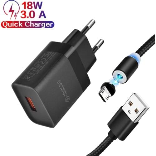 18W Fast Charger Magnetic Charge Cable USB Type C Cable For Huawei P30 Pro Xiaomi Mi 9 iphone12 Mobile Phone Cable Quick Charger