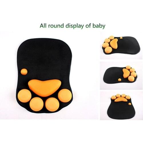 Mouse Pad, Cartoon 3D Cat Paw Pattern Silicone Mat Desk Pad Laptop Mat Desk Cover for Home Office