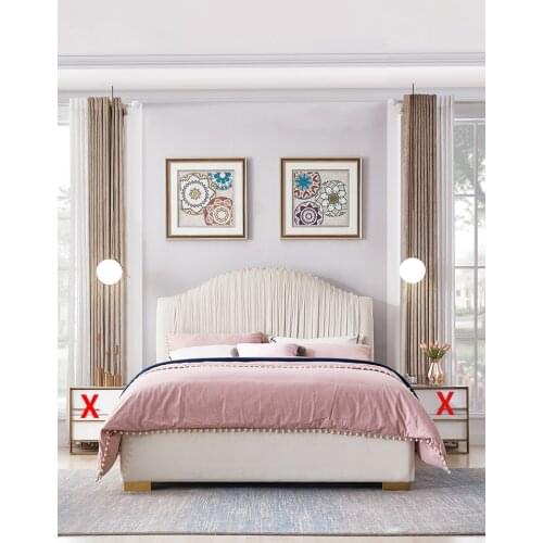 German American light luxury bed net red bed 1.8 double bed princess fabric bed double high-end furniture model room bed