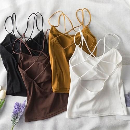 2021 New Sexy Women Cut Out Striped Bra Bustier Crop Top Bralette Strappy Cross Cropped Blusas Bandage Halter Black Tops Camis