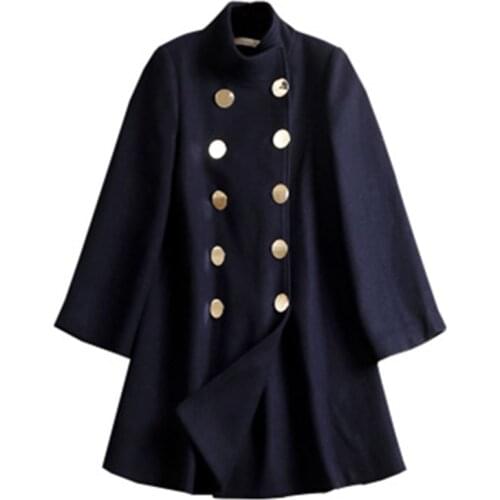 Autumn Cashmere Outerwear Female Plus Size Winter Coat Women Long Cloak Wool Jacket High Quality Double Breasted Overcoat Poncho