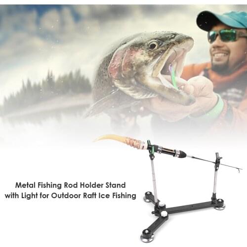 Raft Ice Fishing Pole Support Bracket Stand with Light Compression Resistance Metal Fishing Rod Holder Outdoor Fishing