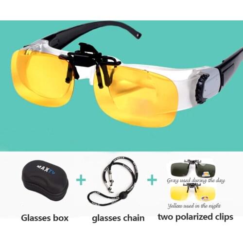 Portable Fishing Glassed Full Frame Glass Telescope Magnifier Binoculars Glasses Outdoor Polarized Sunglasses Accessories T45