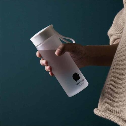 Sale 370ML 17.2*6CM Creative Plastic Water Bottle Belt Simple Leak Proof Space Cup Portable Sports Kettle Fruit Water 10140E