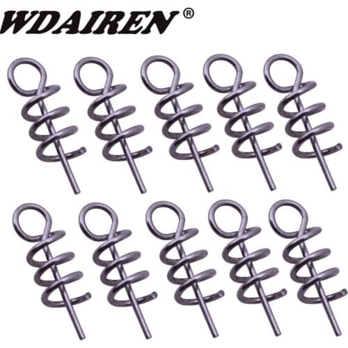Hot Sell Fishing Hook Soft Bait Spring Centering Pins Fixed Latch Needle Spring Twist Crank Lock For Soft Lure Latch Accessories
