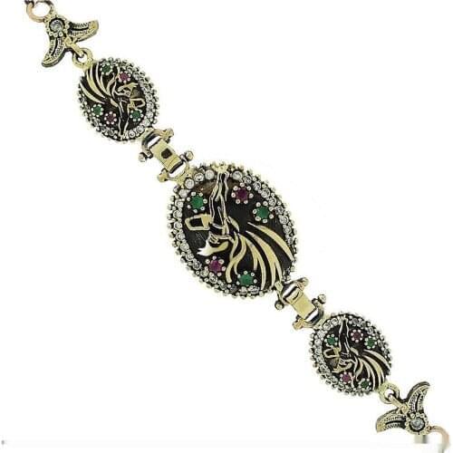 Silver Whirling Dervish Motif Authentic Womens Bracelet