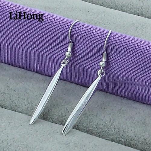 New 925 Sterling Silver Earrings Silver Needle Earrings 925 Silver Woman Earrings Charm Jewelry Wedding Gift