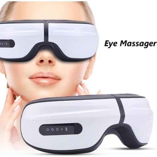 Foldable Eye Massager Electric Vibration Eye Massager Smart Eye Care Device Goggles Hot Compress Heating Therapy Massager Tool