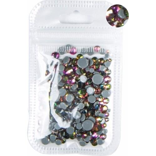 AAAA+ Best Quality Rainbow Mix Size Hot Fix Rhinestone More Shiny Super Bright Nail Art Hotfix Iron On Stones. 10Gram