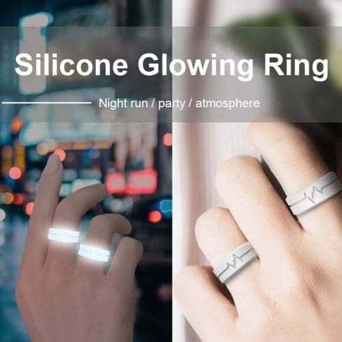 100% Brand New Product Mens Womens Sports Outdoor Silicone PC Ring Creative Luminous Silicone Ring Survival Luminous Ring #10