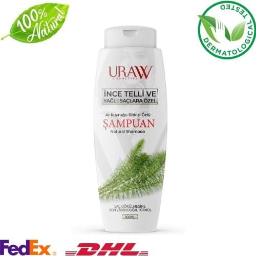 Horse Tail Extract Herbal Shampoo Uraw, All Hair Fine and Oily Hair Anti-Dandruff Strong Hair 300ml FAST DELIVERY