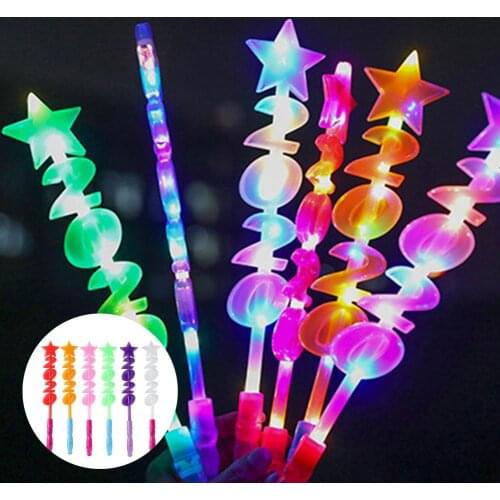 Star 2020 LED Flashing Glow Stick Fairy Maging Wand Kids Toy Concert Party Props