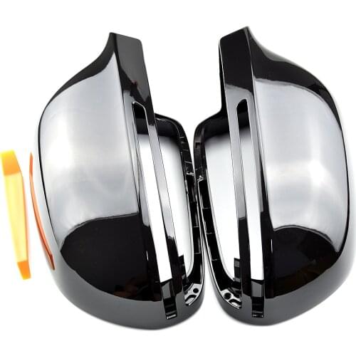 1Pair Side Wing Rearview Mirror Cover Cap Casing 8T0 857 527 Fit for AUDI A3 A4 B8 A5 A6 A8 S8 Q3 Without Side Assist 8F0857528B