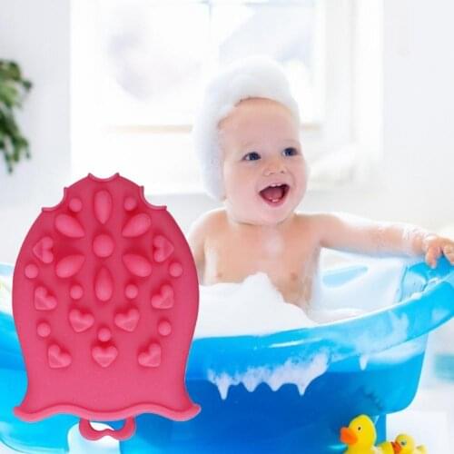 1Pcs Soft Eco-friendly Baby Shampoo Brush Good Elasticity Exfoliating Reusable Silicone Body Massage Bath Brush for Toddler 2021