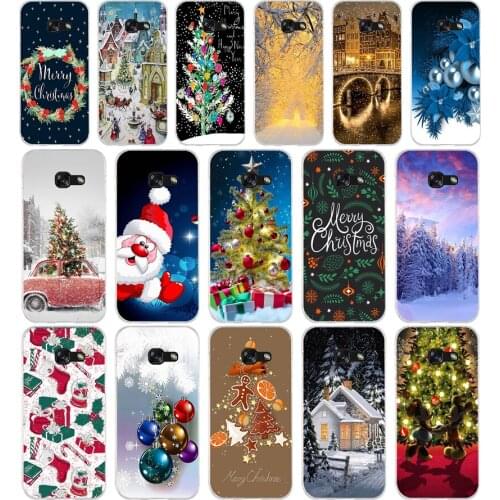 342FG New Year Snowman Merry Christmas 2 Soft Silicone Tpu Cover phone Case for Samsung j3 j5 j7 2016 2017 j330 j2 j6 Plus 2018
