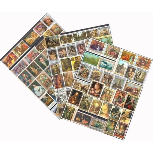 50 PCS Topic Fanous Printings All Different Unused Postage Stamps With Post Mark For Collection
