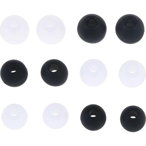 6 Pairs =12 PCS Silicone Earbud Cushion Replacement Headphone Headset Ear pads Gel Covers Tips For Earphone MP3