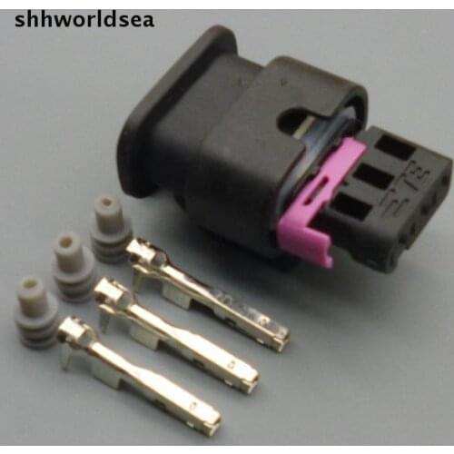 Free Shipping 10Sets New Car Part 3 Pin Way 1.5MM Waterproof Electrical Wire Connector Plug Auto connector plug FREE SHIPPING