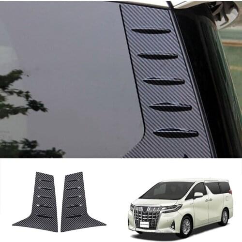 Car Rear Window Side Spoiler C Pillar Side Cover Trim for Toyota Alphard Vellfire 30 Series 2016 2017 2018 2019