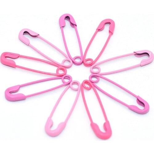 Safety Pins Pink Mini Safety Pins Metal Brooch Pins 19mm Tag Pins Colored Safety Pins for Locking Stitch Markers Colorful Craft