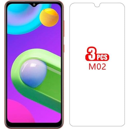 Case for samsung m02 cover screen protector tempered glass on samsun galaxy m 02 02m protective phone coque bag armor samsungm02
