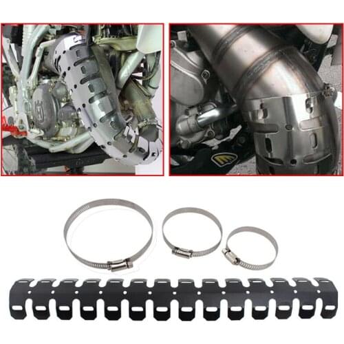 Black 60cm Universal Motor Exhaust Pipe Leg Protector Heat Shield Cover