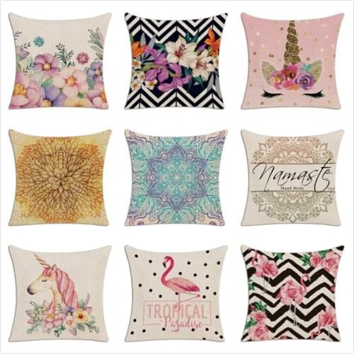 Flamingo Decorative Pillows Cushion Cover Polyester Pillowcase Pillowcover cojines decorativos para sofa Decor Cushion Case