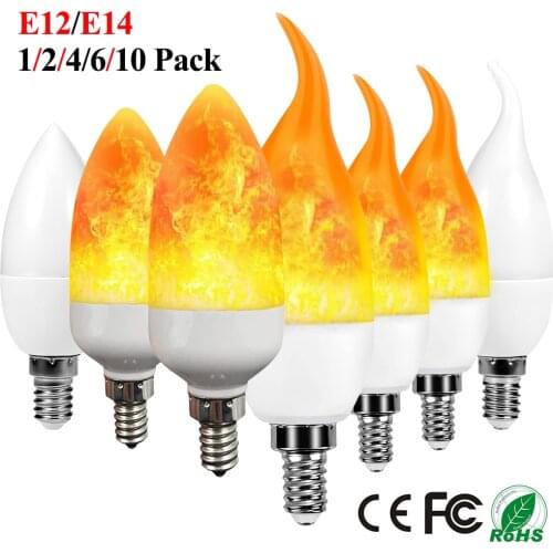 E14 E12 LED Flame Bulb Flickering Bulb LED Fire Emulation Light Candle Garden Wall lamps Lighting Outdoor Lighting Home Decor