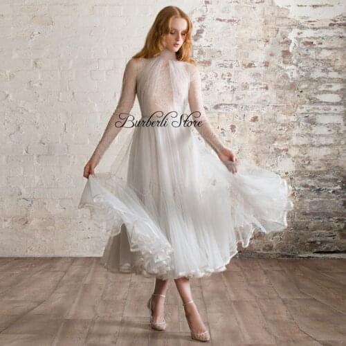 Elegant White Women Dresses Mid-Calf Length Ruffle Tiered Summer Women Dress For Party See Thru Lace Female Clothing Vestidos