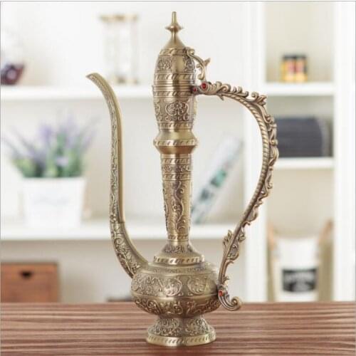 Europe metal Arabian hip flask home living room wine set decoration ornaments office desk decoration souvenir statuettes A04