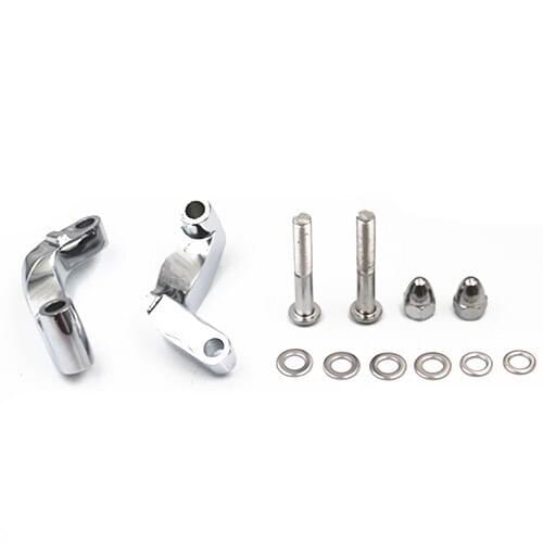 Chrome Mirror Relocation Extension Adapter Kit For Harley Breakout Blackline Dyna Heritage Softail Motorcycles