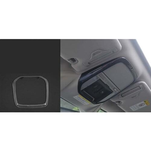 Carbon Fiber Interior Front Reading Light Lamp Cover Trim For 2019-2021 Subaru Forester New Modle Frame 1PCS