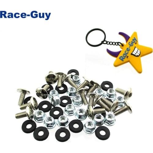 16pcs M6 X 16 Plastic Fender Bolt Washer Nut Screw Kit For 50cc 70cc 90cc 110cc 125cc ATV Quad 4 Wheeler