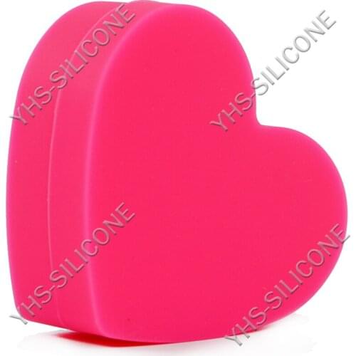 5pcs silicone wax container various heart 18ml non-stick round silicone jar for oil wax dab cigarette storage wax container