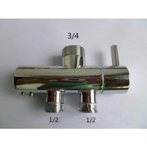 Brass Valve Core Solid adapter for Shower Set diverter valve Chrome Shower Water Separator