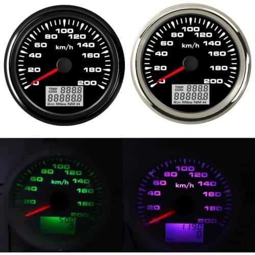 0~120 kmh 85 mm Boat Car GPS Speedometer Waterproof Car Marine Boat GPS Speed Odometers with 7 colors backlight Fit for bmw e38