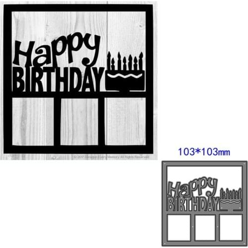 Metal cutting dies cut die mold happy Birthday decoration Scrapbook paper craft knife mould blade punch stencils dies